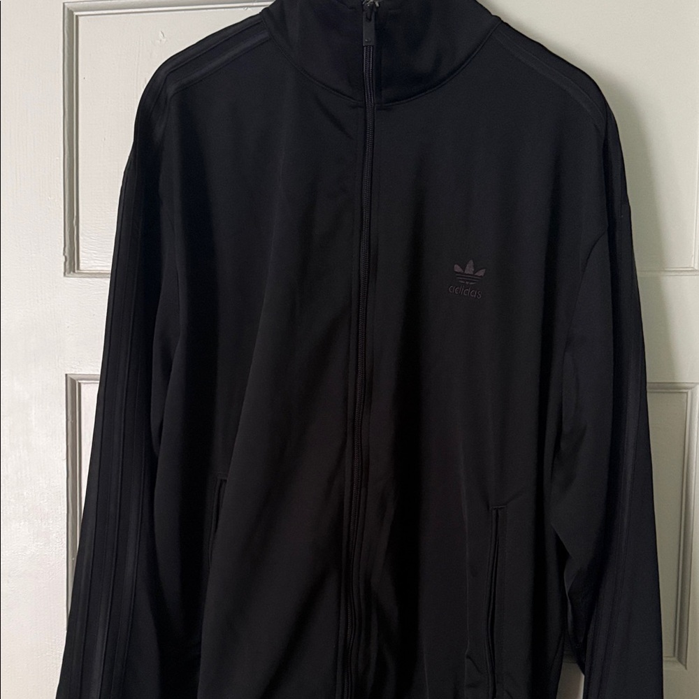 adidas Originals Black Lightweight Track Jacket with Subtle Logo
